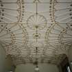 Drawing room, view of gilded plaster fan vaulted ceiling
