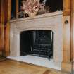 Library lobby, detail of fireplace