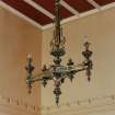 Entrance hall, detail of light fitting