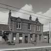 View of station house from S