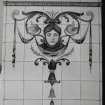 Interior-detail of tiling in entrance lobby