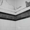 Interior.
Detail of tiling in washroom on second floor.