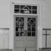 Interior.
Detail of entrance door in meeting hall on second floor.