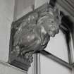 Interior.
Detail of lion's head bracket in meeting hall on second floor.