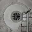 Interior.
Detail of plasterwork ceiling in Art Deco room on second floor.