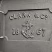 Detail of date plaque.