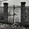 Detail of cast iron gates.