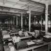 Interior view across mill flat in No.3 Mill, showing Spool Making Up. c. 1950.  Copied 1993.  Copyright and permission to reproduce, Mr D Ryan, Tootal Project Management, PO Box 3, Lees Street, Swinton, Manchester M27 2DA (part of Coates Viyella)