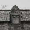 Interior.
Detail of pediment and datestone.