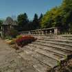 View from E of stairs and gazebo.