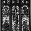 Interior, detail of N aisle stained glass window The Fraser Memorial by Gordon Webster 1974