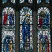 Interior, detail of  N aisle stained glass window The Watson Memorial by Gordon Webster 1969
