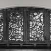 Interior, detail of S aisle E stained glass window by Sadie McLellan