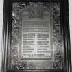 Interior, detail of WWII memorial plaque