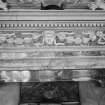 Interior view of Newhailes House showing detail of library fireplace by Sir Henry Cheere.