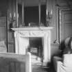 Interior view of Newhailes House showing fireplace in north west state bedroom.