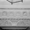 Interior view of Newhailes House showing detail of plasterwork in the Entrance hall.