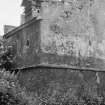 View of crow stepped gable of dovecot at Newhailes House.