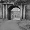 View of entrance to Newhailes House stables from south east.