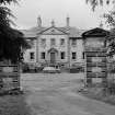 View of Newhailes House from south through gatepiers.