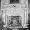 Interior view of Newhailes House showing library fireplace by Sir Henry Cheere.