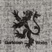 Detail of Gartcosh Work 'Griffin' logo.