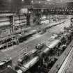 Interior.
View of high speed shear line, inspection line and stretch level, and Arrol gantry crane.