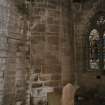 Interior.
View of portion of round tower in W end of interior of cathedral.