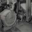 Interior. first floor of mill, view from NE of 'Caledonia Mill', with surviving pair of conventional millstones just visible to right