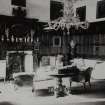 Copy of historic photographic view of King's Room, Cortachy Castle.