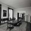 Interior.  Ground floor, view of dining room from sideboard recess.