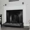 Interior.  View of specimen fireplace.