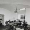 Interior.  Basement floor, view of vaulted chamber.