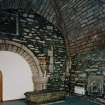 View of interior of Strathmore aisle from south west showing table tomb and sacrement house