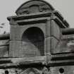 Detail of niche on inside of north wall.