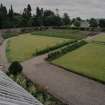Elevated view of garden from NW