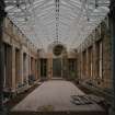 Interior. Conservatory View from E showing cast iron and glass ceiling