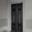 Interior. Ante drawing room Detail of door and parquet flooring