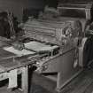 Tayburn Works, Dundee. Detail of sack printing machine.