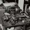 1st floor: Detail of belt-skiving machine (made by the Shoe Machinery Co)
