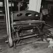 1st floor: Detail of small guillotine, maker unknown