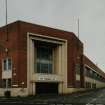 View of main entrance to W block of works, on corner of Arbroath Road and Morgan Street (right).