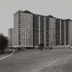 View of multi-storey blocks from South-West.