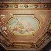 Dundee, Broughty Ferry, Camphill Road, Carbet Castle, interior.
View of East Bay Window ceiling of Ground Floor Dining Room.