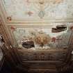 Dundee, Broughty Ferry, Camphill Road, Carbet Castle, interior.
View of ceiling of First Floor South-East room.