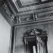 Dundee, Broughty Ferry, Camphill Road, Carbet Castle, interior.
View of Ground Floor Dining Room ceiling.