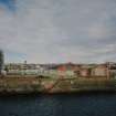 View from SSE showing half of cast-iron swing footbridge.