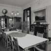 Interior. View of dining room from South