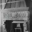 Interior.
Ground Floor, entrance hall, fireplace in East wall.