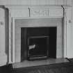 Interior.
Ground Floor, South-East apartment, fireplace in South Wall.